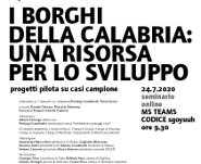 Borghi della Calabria seminario web