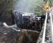 Motta SLucia camion fiamme