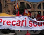 Precari scuola striscione