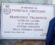 Tramonte e Cristano targa