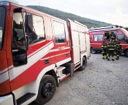 Vigili fuoco camion gruppo